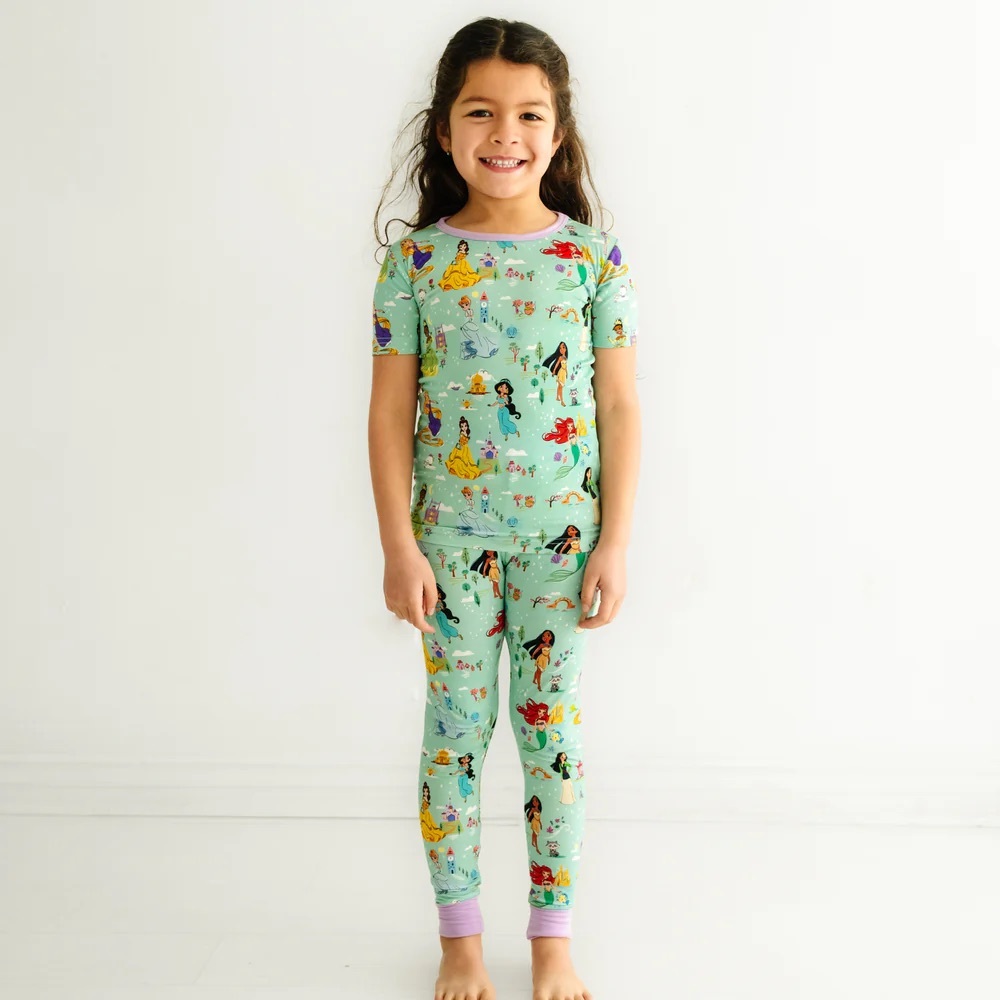 18-24 mo Little Sleepies Disney Princess Dreams Short Sleeve Pajama NIB BST